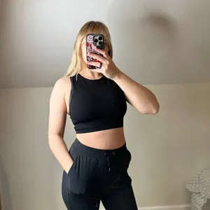 Babaton: Black High Neck Knit Crop Top thumbnail 3