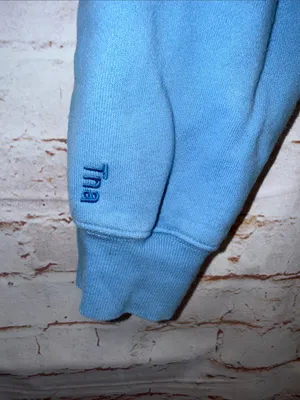 TNA Cozy Fleece perfect Cropped Quarter-Zip Pullover Light Blue med crop thumbnail 6