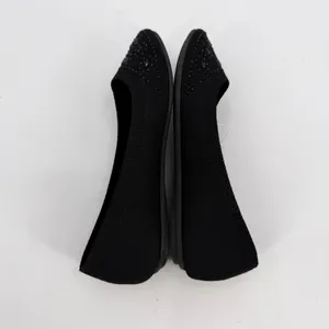 Harborsides Flats Womens 6W Wide Black Studded NANNIE Ballet Slip On Memory Foam thumbnail 8