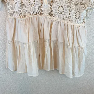 Altar'd State womens crochet blouse sz M boho cottage core hippie girly preppy thumbnail 6