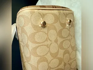 NWT Coach Rowan Satchel Bag in Blocked Signature Canvas-Light Khaki Multi CH486 thumbnail 14