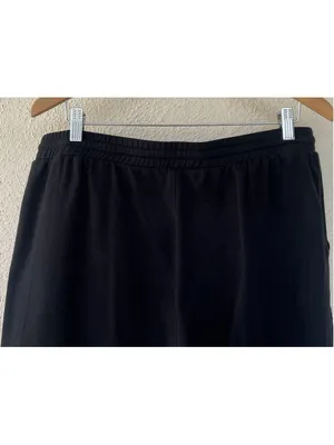 Quince Supersoft Fleece Sweatpants Black Joggers Womens Large Minimalist Lounge thumbnail 3