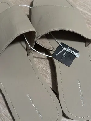 American Eagle Outfitters Taupe Single-Band Slide Sandals thumbnail 2