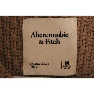 Womens Abercrombie & Fitch Brown Cable Knit Long Sleeve Crew Neck Sweater Size M thumbnail 3