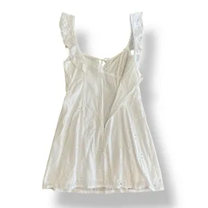 White Fox White Summer Crush Mini Dress Size Small Ruffled‎ Frill Sleeve thumbnail 5