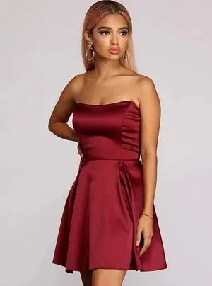 Windsor Paola Strapless Twill Dress Size 6 thumbnail 1