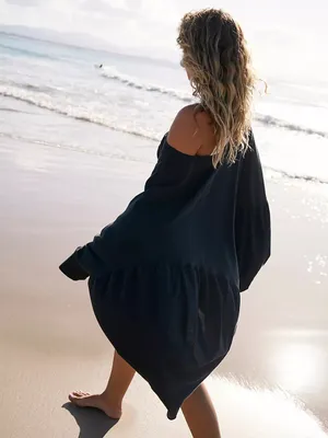Free People FP Beach Dalia Tunic in black Size Small thumbnail 3