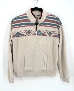 Rank 45 Women's Medium Southwestern Aztec‎ Quarter-Zip Pullover thumbnail 1