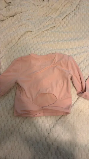 Target All in Motion Long Sleeve Athletic Top Ribbed Light Pink thumbnail 3