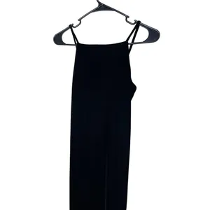 Vintage Maurices 90s Velvet Black Sleeveless High Neck‎ Dress 3/4 thumbnail 3