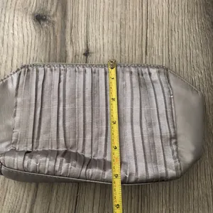 Bulgari for Emirates Silver Ruched Travel Case Makeup Bag Cosmetic Purse thumbnail 3