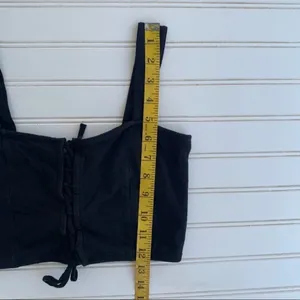 Nollie Lace Up Crop Top Small Black Corset‎ Style Camisole Sleeveless Tank thumbnail 8