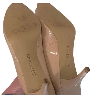 Ellen Tracy Vanna Nude Tan Peep Toe Heels Pumps Shoes 10 Neutral thumbnail 4