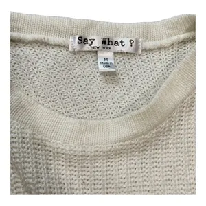Say What? Color Block Chunky Knit Pull Over Sweater Size Medium thumbnail 4