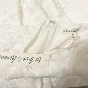 NWT NEW For Love & Lemons Maureen Mini Dress White Lace Size XS thumbnail 3