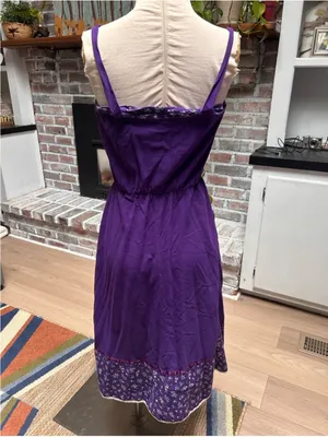 Vintage 70s purple prairie dress Gunne Sax style XS thumbnail 10