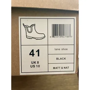 Matt & Nat Women's Size 10 Lane Shoe Rubber Ankle Welly Boots Black New in Box thumbnail 4