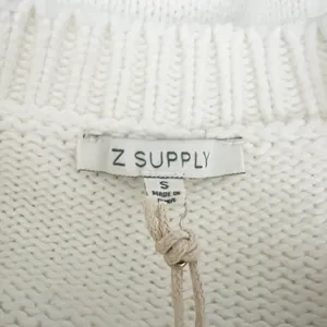 NEW Z Supply Milan Cotton Blend Knit Stretch Crew Neck Stripe Pullover Sweater S thumbnail 2