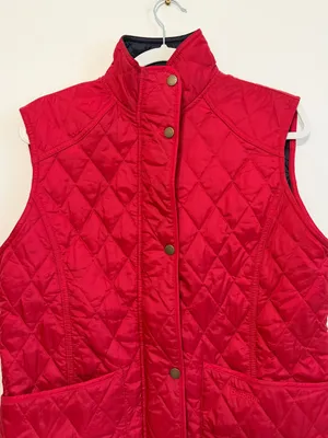 Barbour Women’s Quilted Vest Size 10 Red Fall winter thumbnail 3