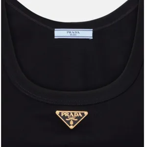 PRADA logo cropped tank top thumbnail 5