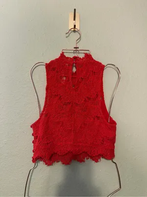 Free People Sabina Ginger Set in Red Size Small thumbnail 5