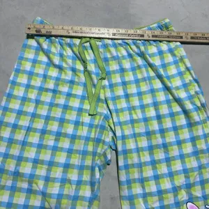Blue Green Plaid Disney Youth SZ XL 16-18 Sleepwear Capri Pants Daisy Duck thumbnail 4
