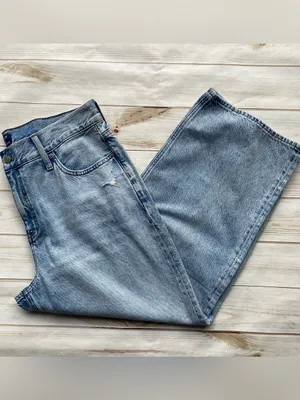 J. Crew 90s vintage baggy fit stone washed cropped ankle length denim jeans 33 thumbnail 6