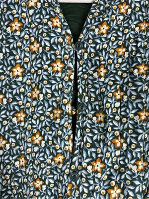 Quilted Floral Jacket Cropped Sz XXL Fall, Autumn, Cottagcore Boho, Cozy thumbnail 8