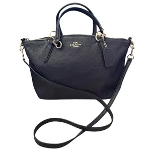 Coach Vintage Kelsey Black Pebbled Leather Satchel Crossbody Purse thumbnail 1