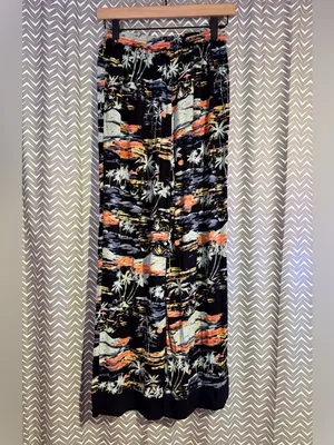 Free People | Floral Tropical Blue Lagoon Wide Leg Lounge Pants, XS thumbnail 5
