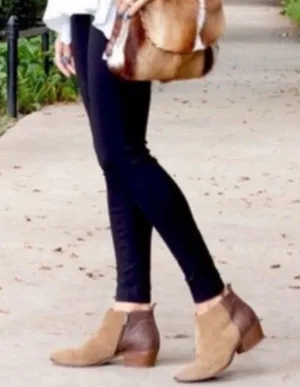 Madewell Cait Two Tone Leather Suede Zip Up Ankle Boots 7.5 Brown thumbnail 3