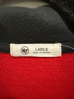 ‘47 University of Georgia Bulldogs Cropped Raw Hem Retro Inspired Quarter Zip Pullover Red thumbnail 6