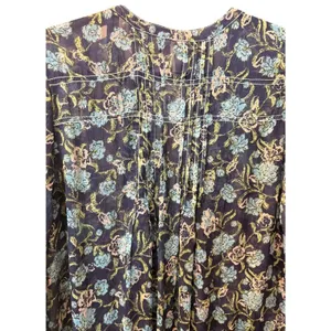 Free People NWT $168 See It Through OVERSIZED S Floral Maxi Dress Blue Twilight thumbnail 5