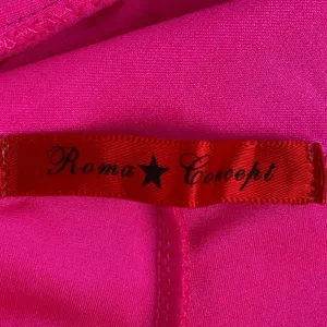 Roma Concept Neon Pink Pull On Elastic Yoga Athletic Legging Biker Shorts Size S thumbnail 3