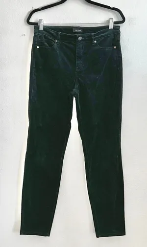 Well Worn Hunter Green Corduroy Pants Y2K 2000s Retro 90s Academia Earthy Sz‎ 8 thumbnail 1