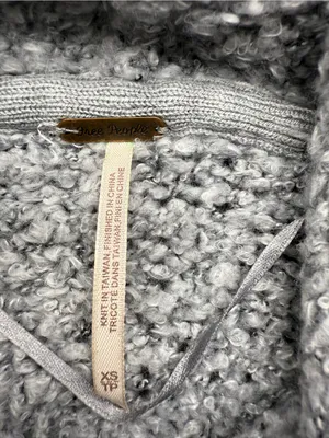 Free People Womens’s XS oversized Cozy Cropped Turtleneck Sweater Light Gray thumbnail 4