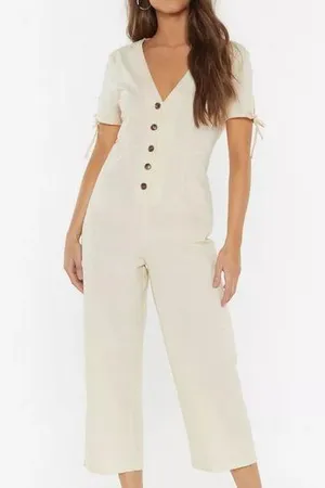 🌼Nasty Gal linen jumpsuit thumbnail 1