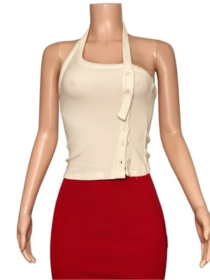 Kookai Mika Tank Top, Coconut Milk, FR38/US6 thumbnail 4