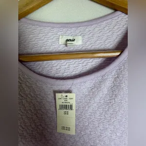 Aerie Lavender Women’s Textured Cropped Long Sleeve Top Coquette Balletcore Sz M thumbnail 6