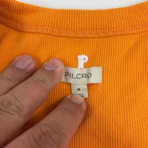 Anthropologie Pilcro Tank Top Womens Medium Orange Scoop Neck Ribbed Knit Basic thumbnail 3