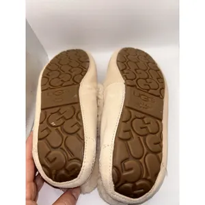 UGG Ansley Heritage Braid Suede Moccasin Slippers Sand Cream Shearling Womens 9 thumbnail 9