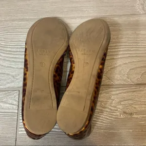 J. Crew patent leather leopard print ballet‎ flats sz 7 thumbnail 3