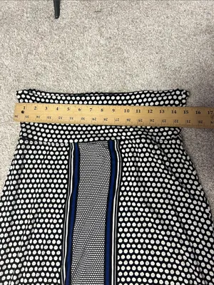 Max Studio Black and White Polka Dot Maxi Dress with Blue Stripe Detail thumbnail 2