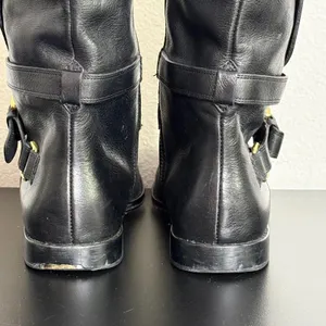 Vintage COACH Monique Equestrian Riding Boots Black Leather Calf Length Size 7 B thumbnail 11