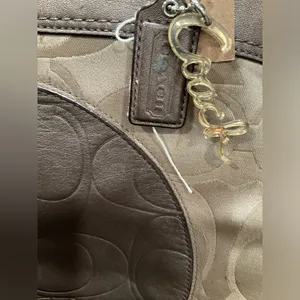 Coach Laura Large Tote With Tan And Metallic‎ Brown Leather thumbnail 2