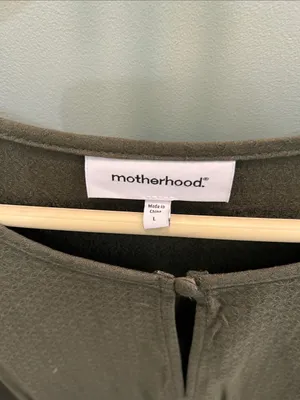 Motherhood Maternity Olive Green Peasant Tunic Top thumbnail 3