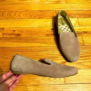 Birdies Starling Suede Leather Loafers Latte Slate comfy quilt preppy daily thumbnail 1