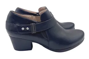 Soul‎ Naturalizer 6M Black Booties Women's Chaylee Block Heel Side Zip thumbnail 1