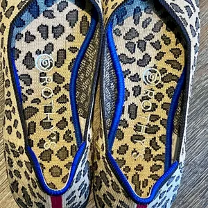 Rothy's The Flat Leopard Print Knit Round Toe Ballet Flats Size 7 thumbnail 3