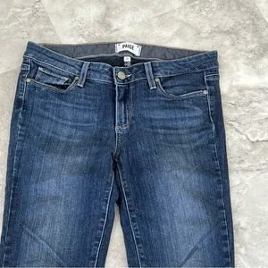 Paige Skyline Skinny Cassie Jeans 28 Regular Blue Dark Wash‎ Stretch Denim EE thumbnail 4